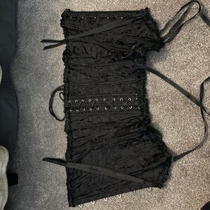 SHEIN Black Chemise Lace Mesh Intimates